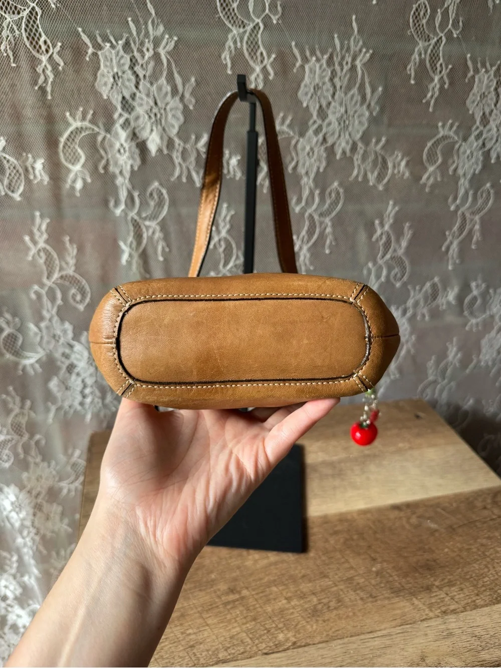 Coach Mini Shoulder Bag in Tan and Brown